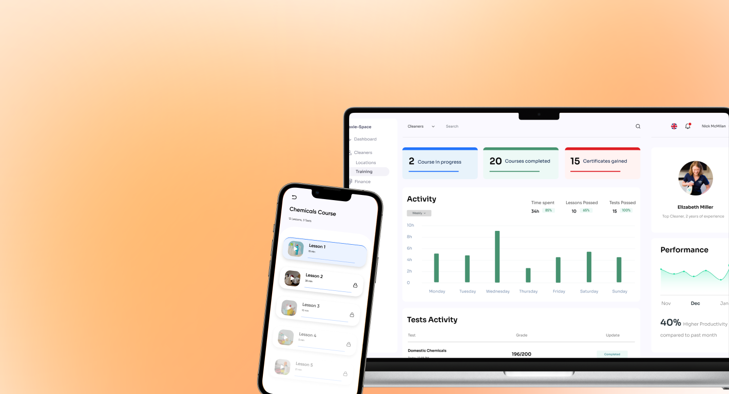 Corporate Learning Platform for a Cleaning Services Company